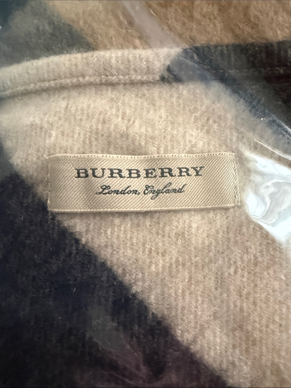 Burberry Tan Check Fringe Bandana scarf Scarf - Picture 2 of 4
